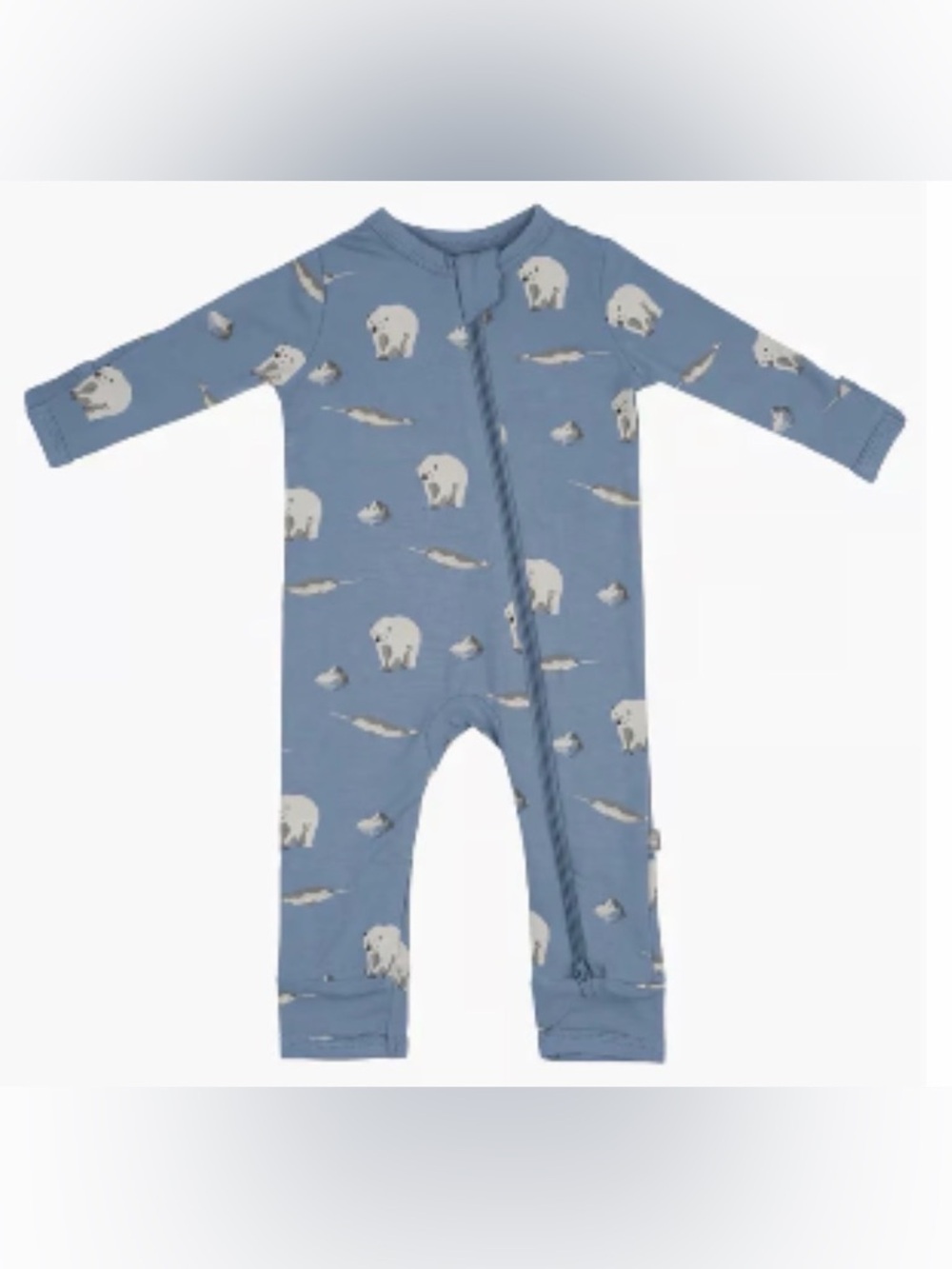 Kyte Baby arctic blue polar bear romper